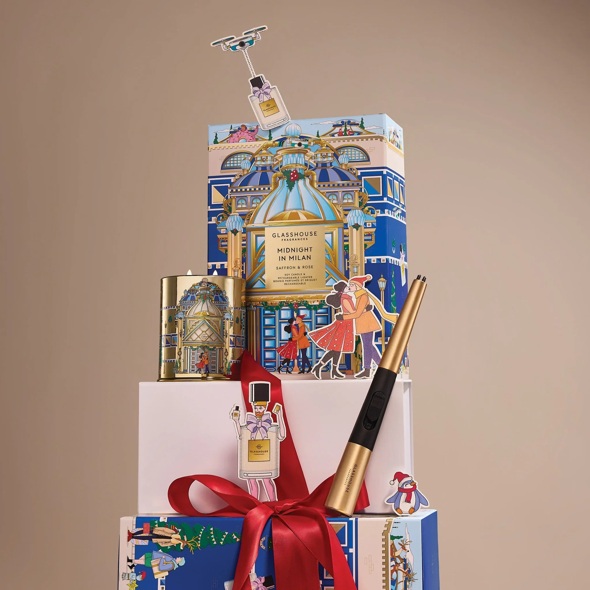 380g Candle & Arc Wand Lighter Gift Set - Midnight in Milan - Image 2