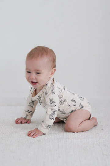 Almond Burrowers Long Sleeve Bodysuit - Image 3