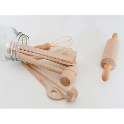 Beech Wood Child Utensil Set 9 pc - Image 3