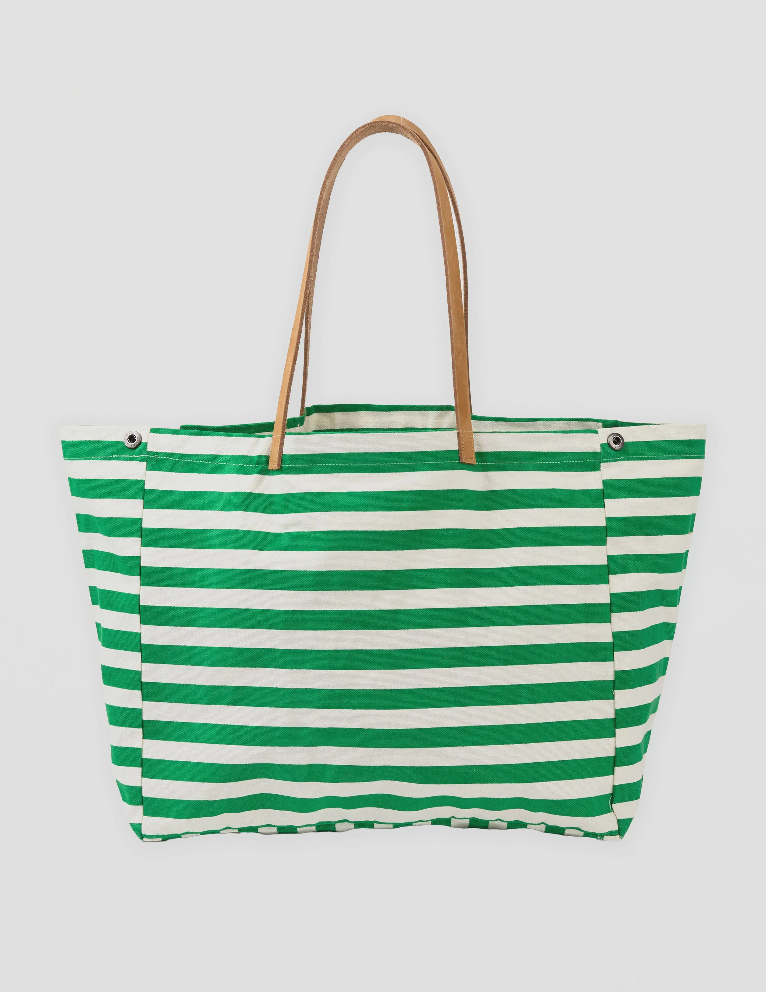 Bodrum Tote Green Stripe