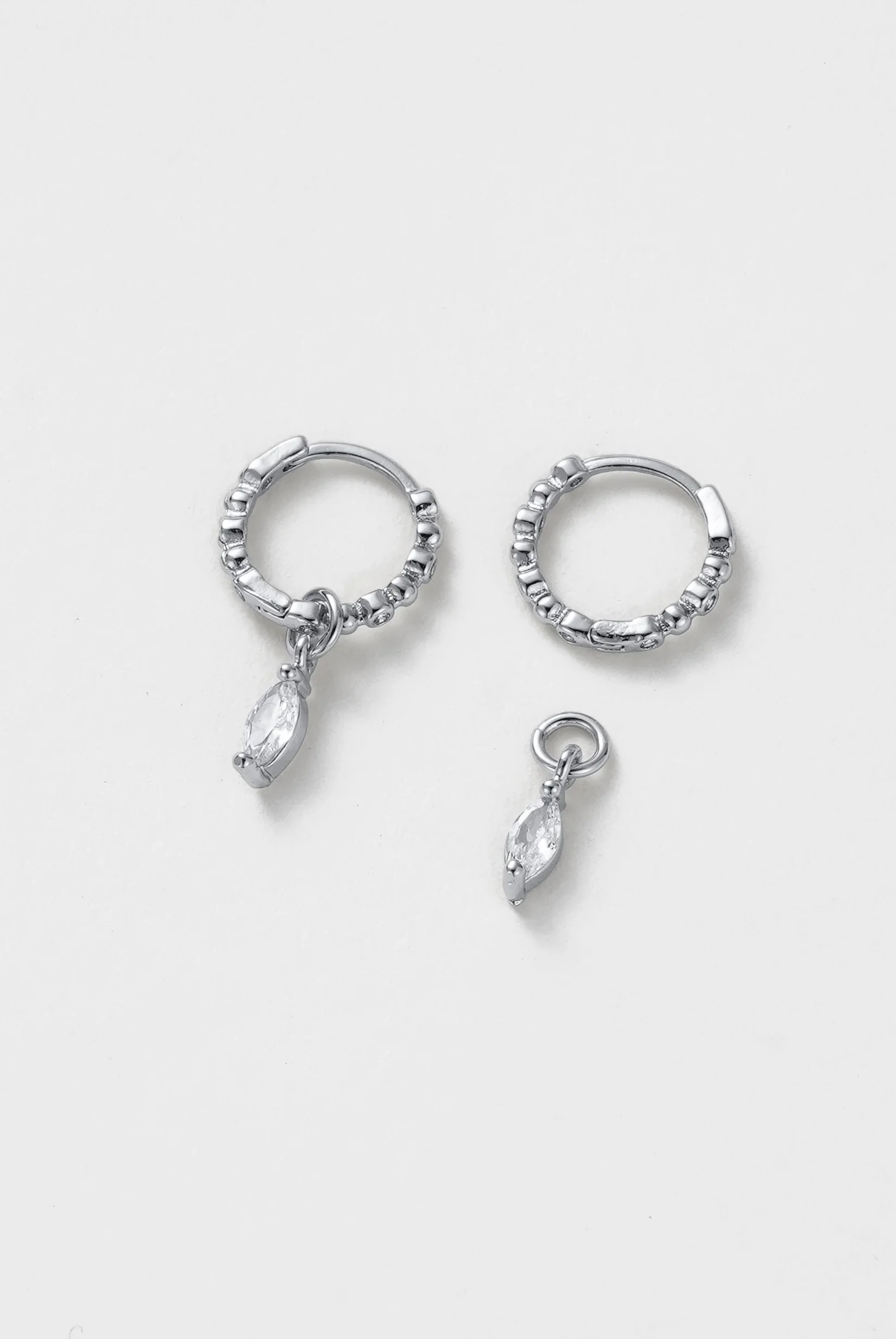 Bridie Mini Huggie - Silver - Image 2