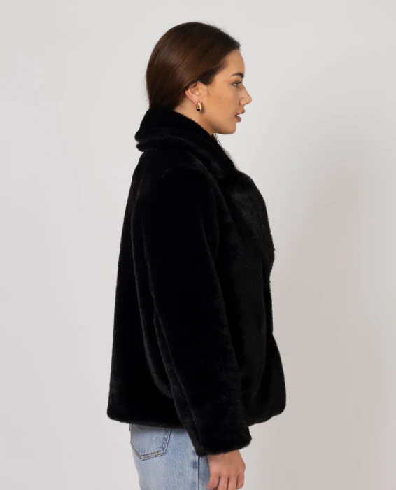 Britta Fur Jacket - Black size 14 - Image 4