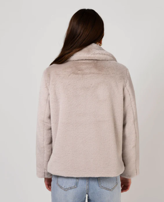 Britta Fur Jacket - Oyster - Image 3