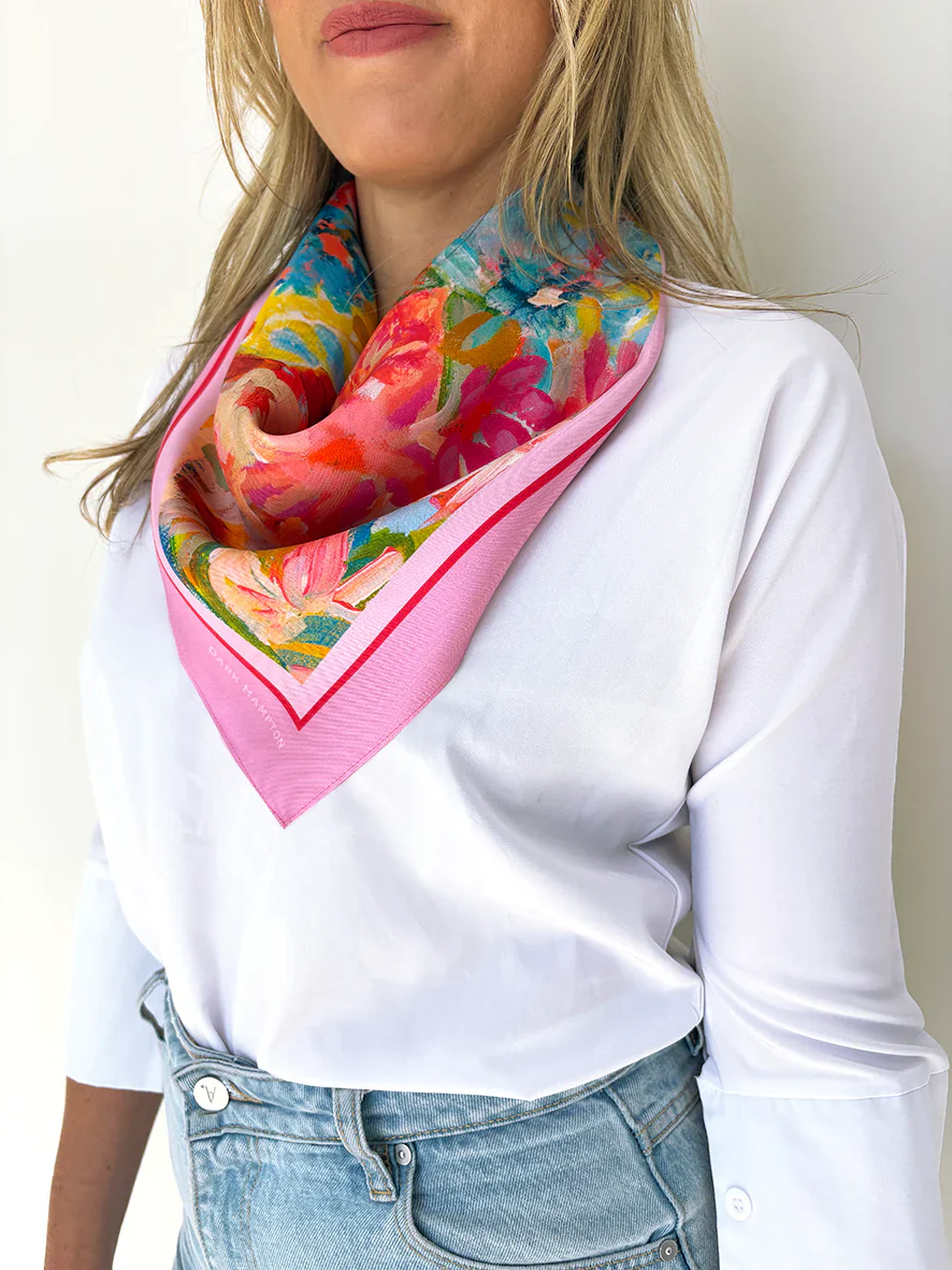 CARRIE BROOMHALL AMELIE LARGE SILK SCARF - Image 4