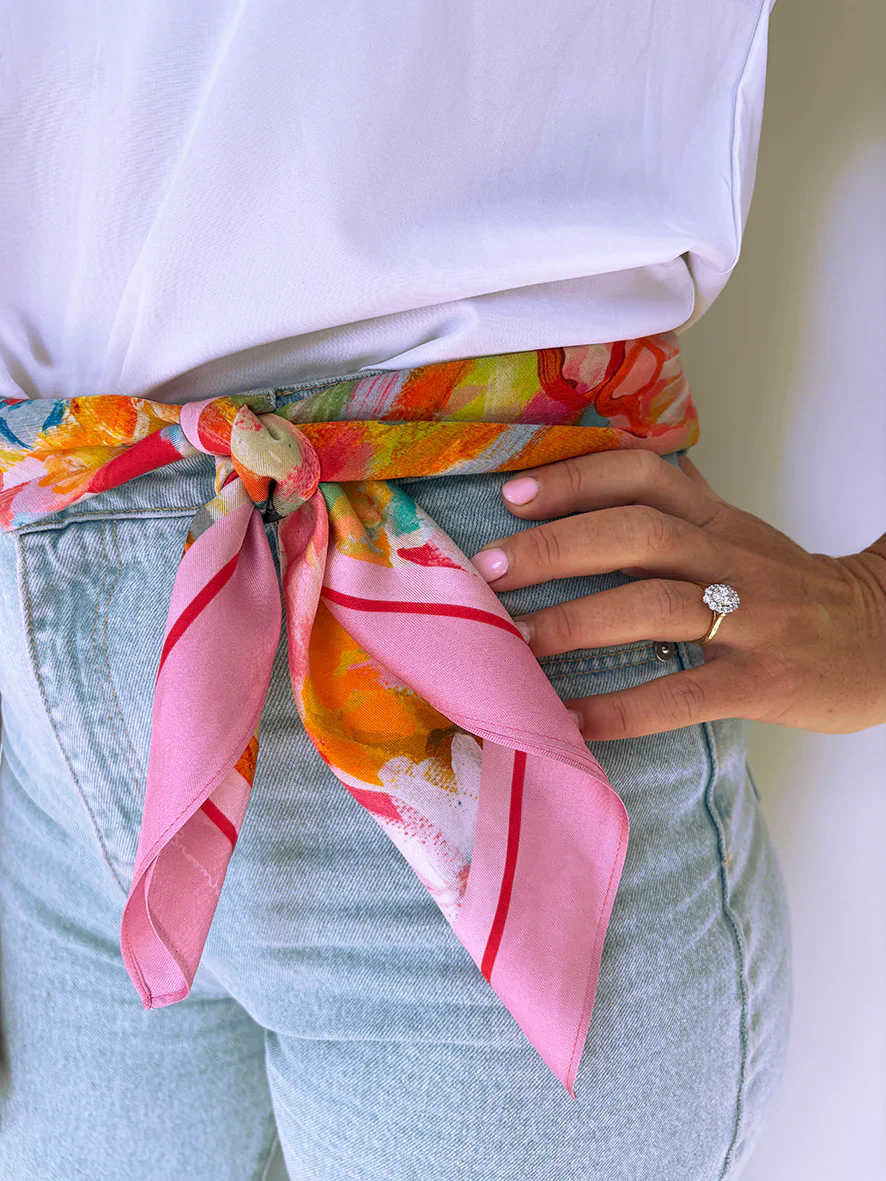 CARRIE BROOMHALL AMELIE LARGE SILK SCARF - Image 5