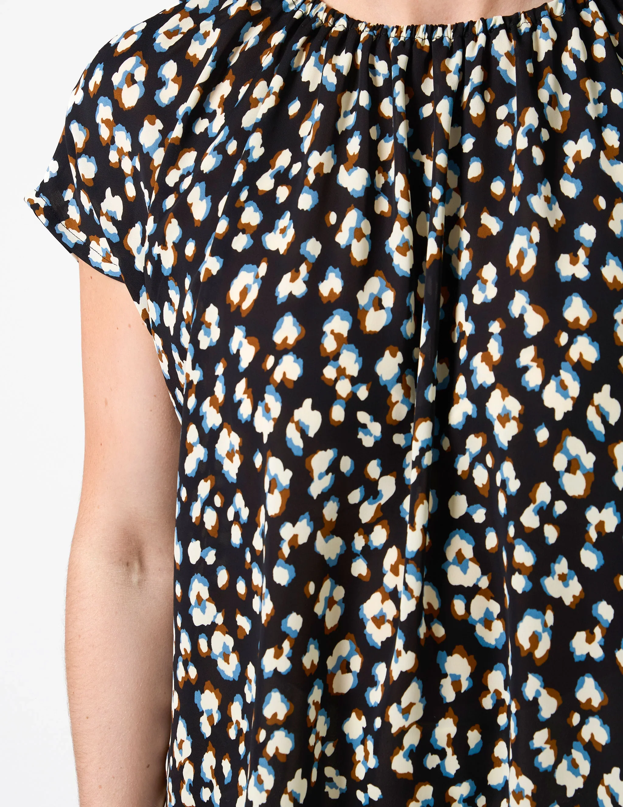 Clio Blouse - Navy Leopard - Image 2