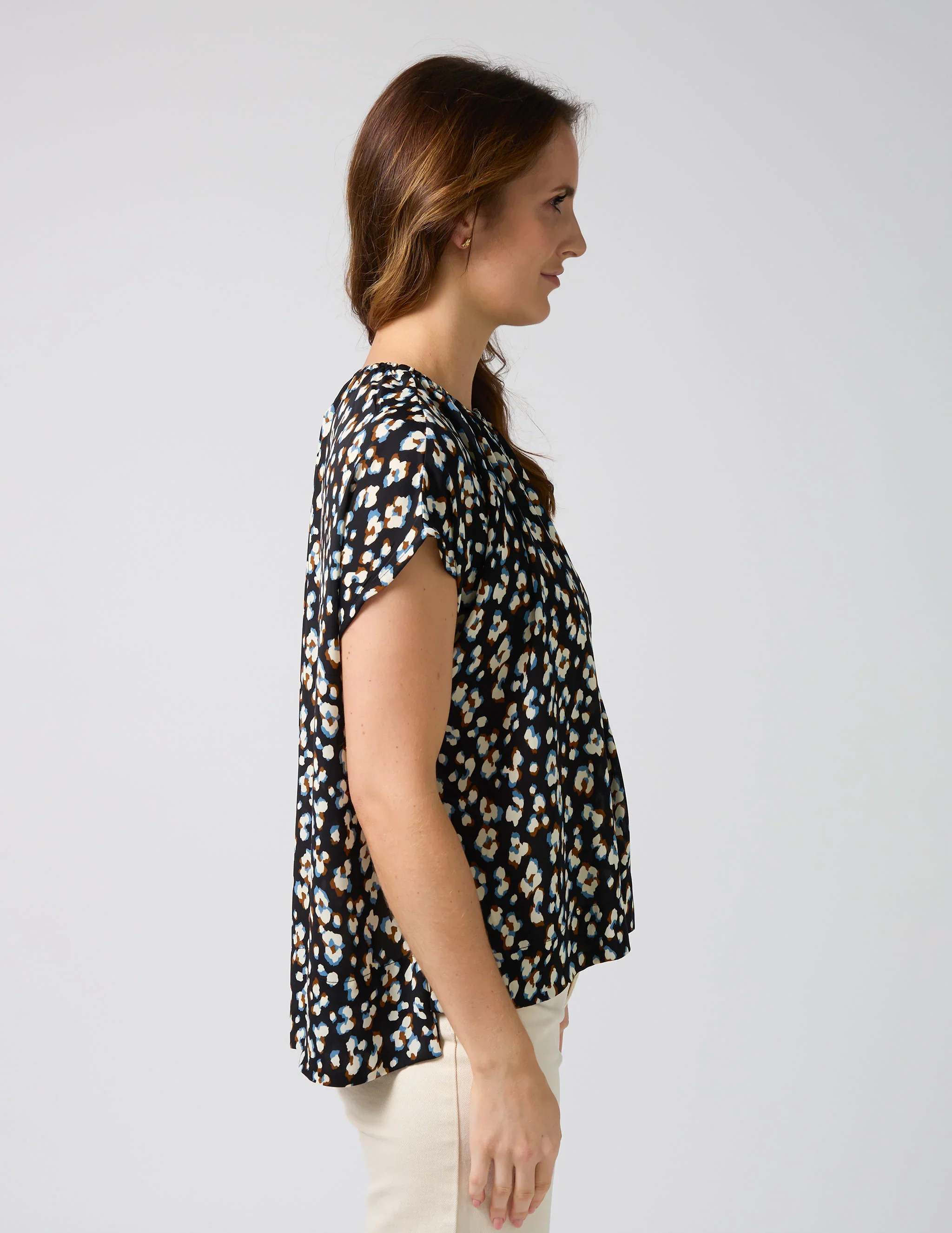 Clio Blouse - Navy Leopard - Image 3