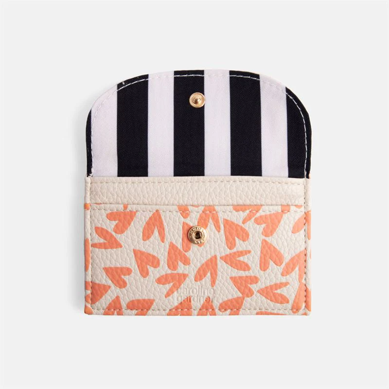Coin Purse & Card Holder - Coral Heart - Image 3
