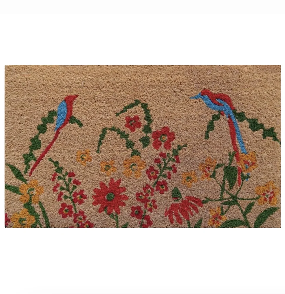 Coir Doormat - Flower Garden