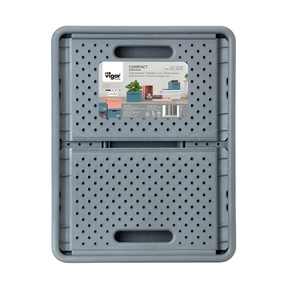 Compact Folding Crate - Charcoal Black - Image 6