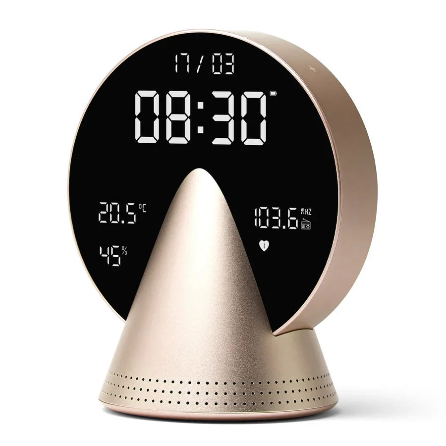 Conic Radio-Alarm-Bluetooth Speaker - Golden Honey - Image 3