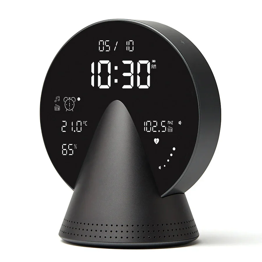 Conic Radio-Alarm-Bluetooth Speaker - Platinum Grey - Image 3