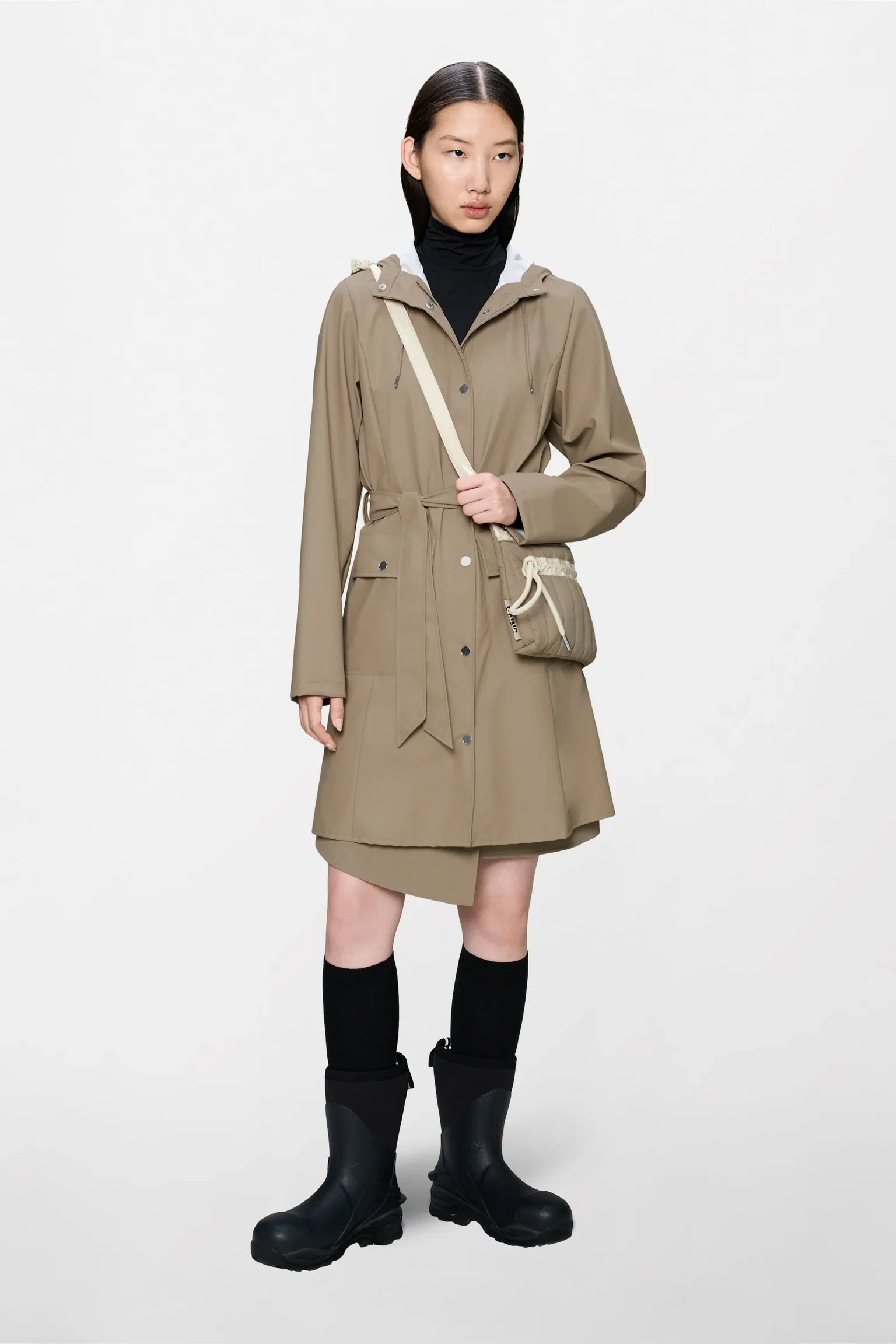 Curve Long Jacket W3 - Beige - Image 3