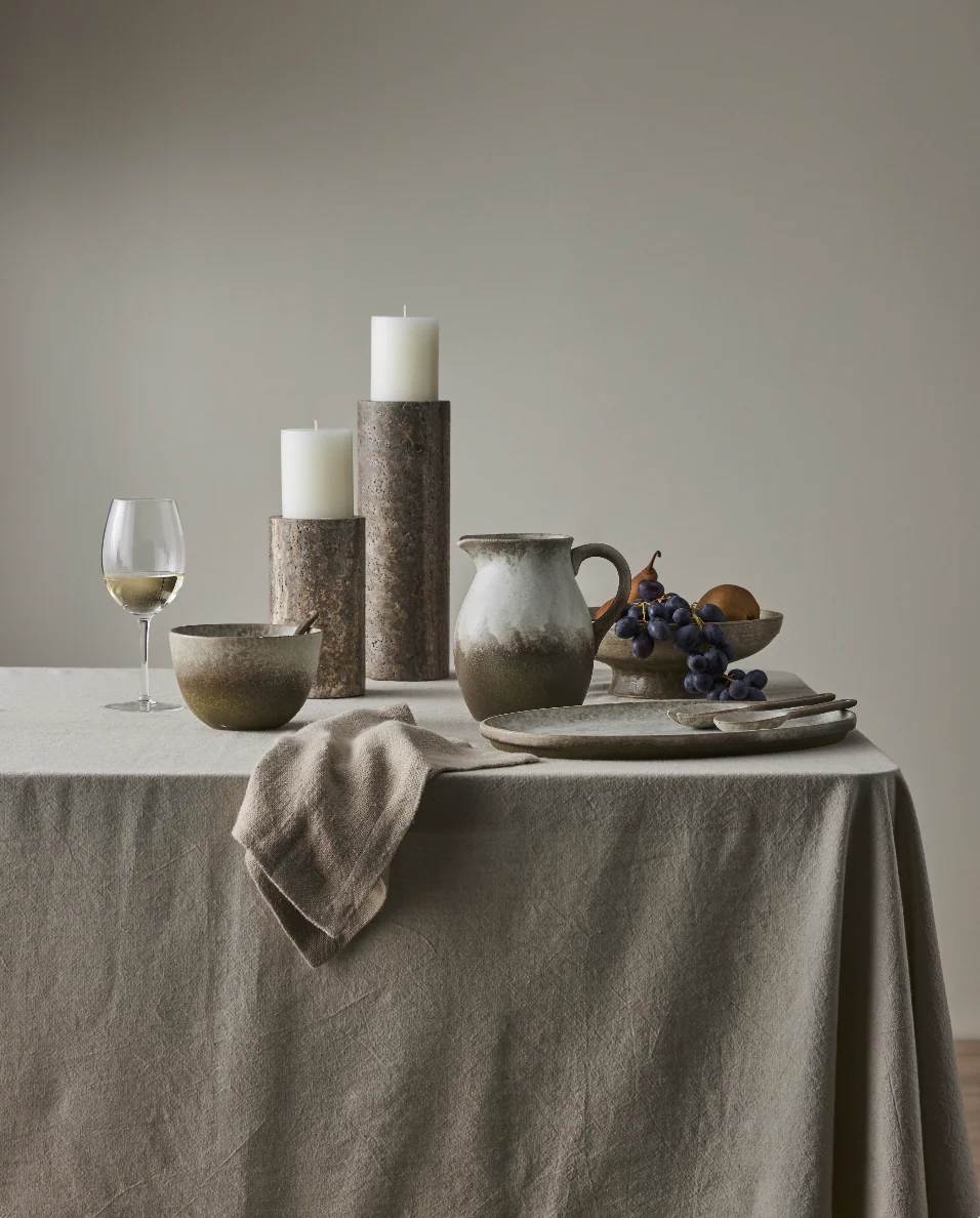 Dusk Stoneware Jug 1.5L Cream & Brown - Image 2