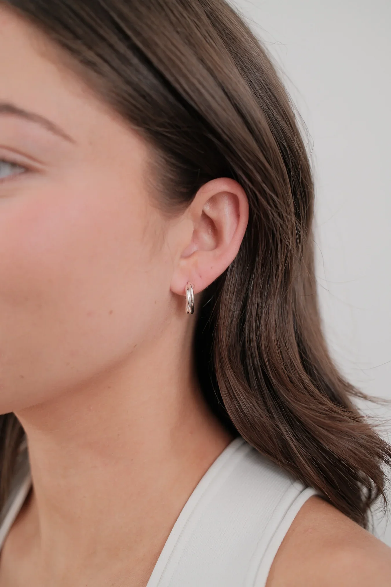 Eloise Hoop - Silver - Earrings - Image 2