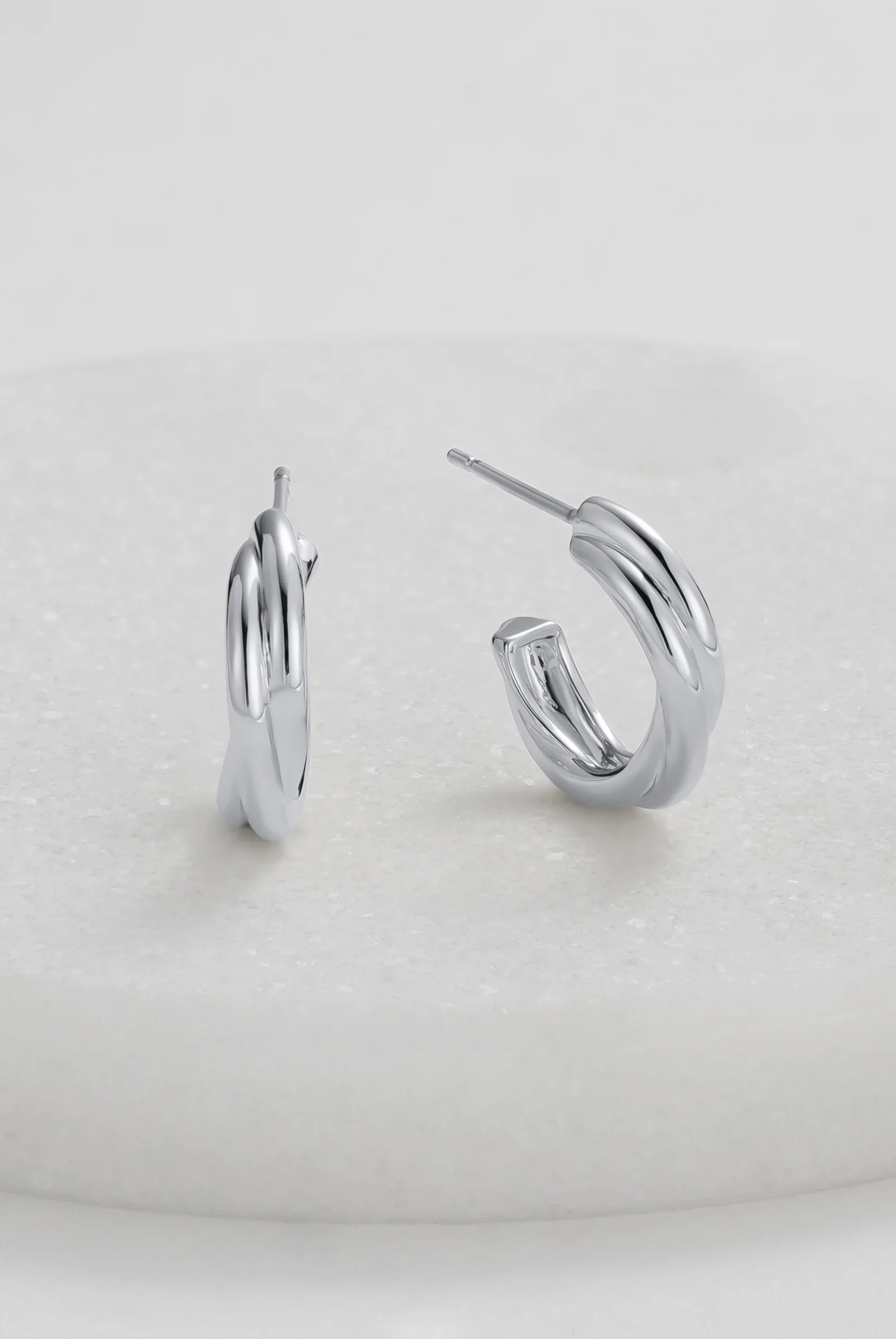Eloise Hoop - Silver - Earrings - Image 5