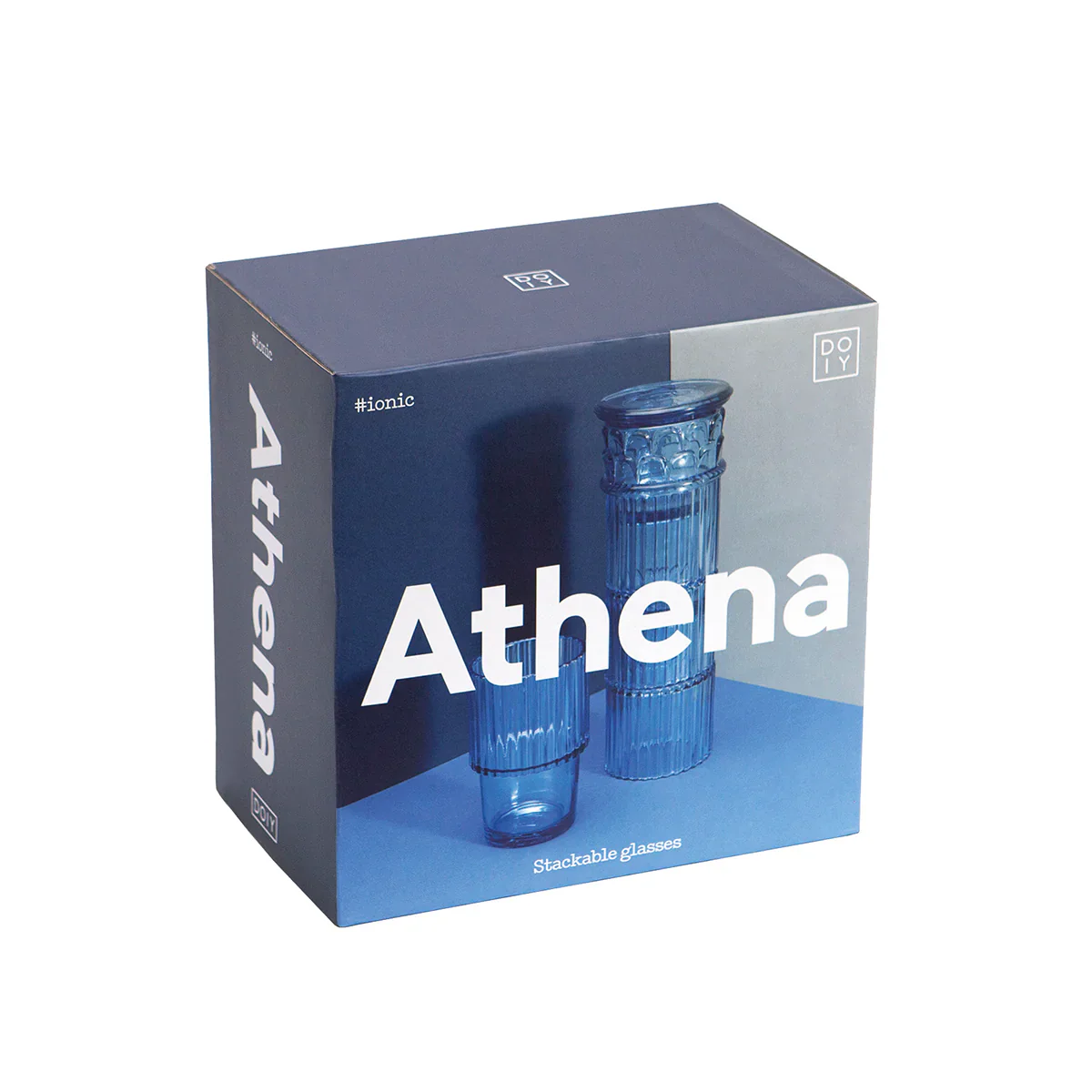 Greek Series Athena Stacking Glasses Blue - Image 4