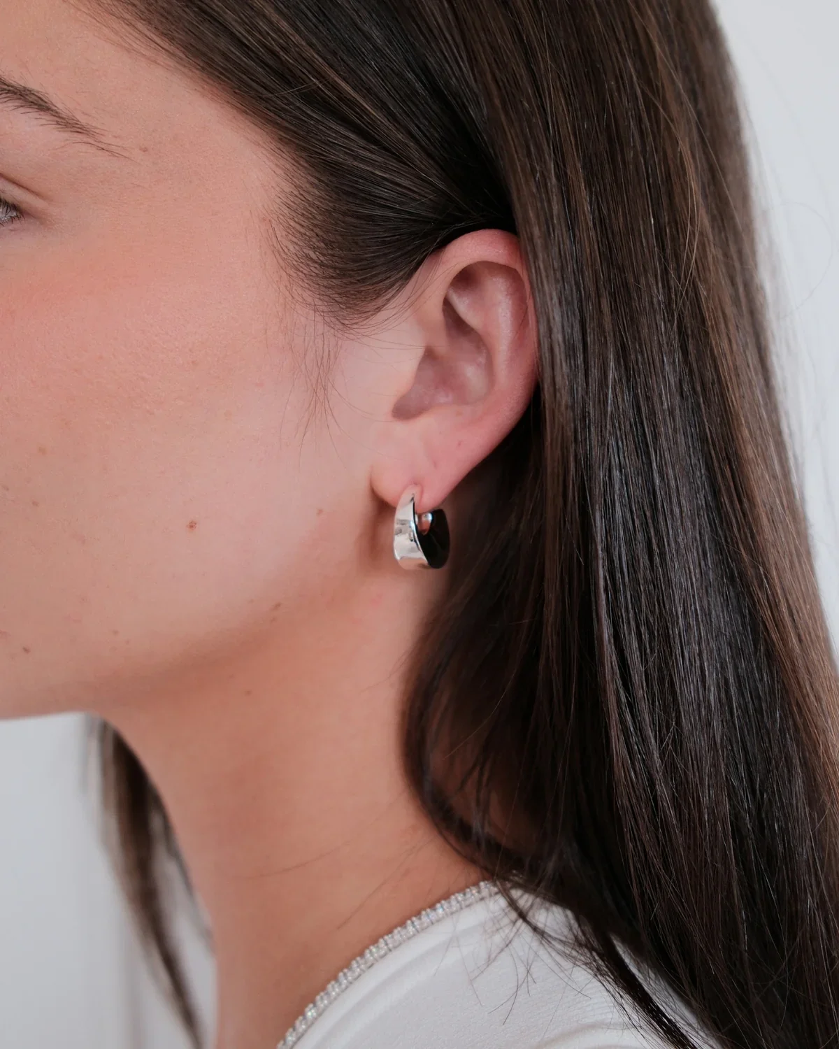 Harper Hoop - Silver - Essential Earring - Image 2