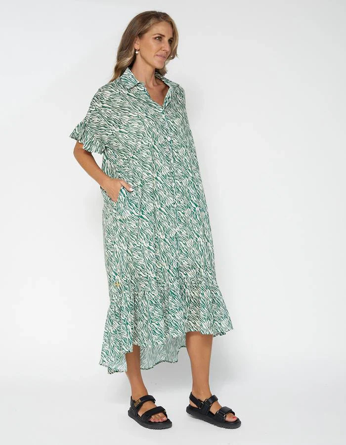 MAGNOLIA DRESS - GRASSY ZEBRA - Image 3