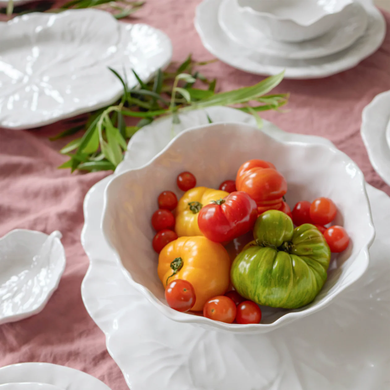 Melamine Cabbage Leaf Oval Platter - 40cm - Image 3