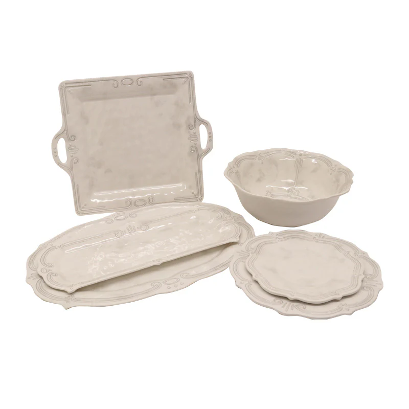 Melamine French Grey Bowl - 30cm - Image 5