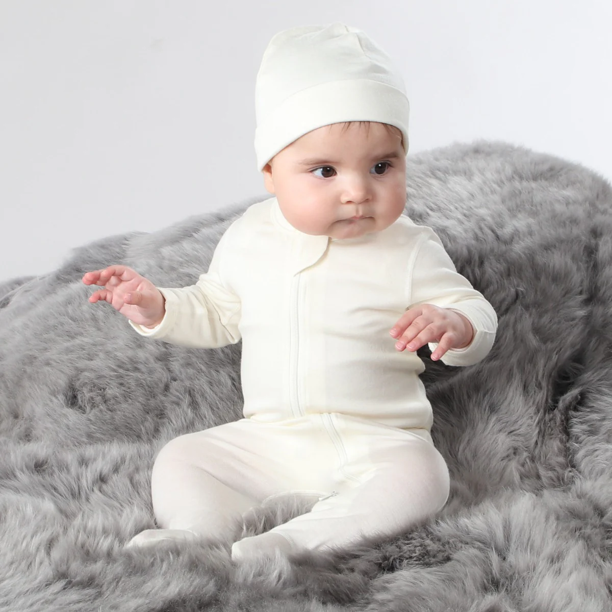 Merino Zip Babygrow - Image 3