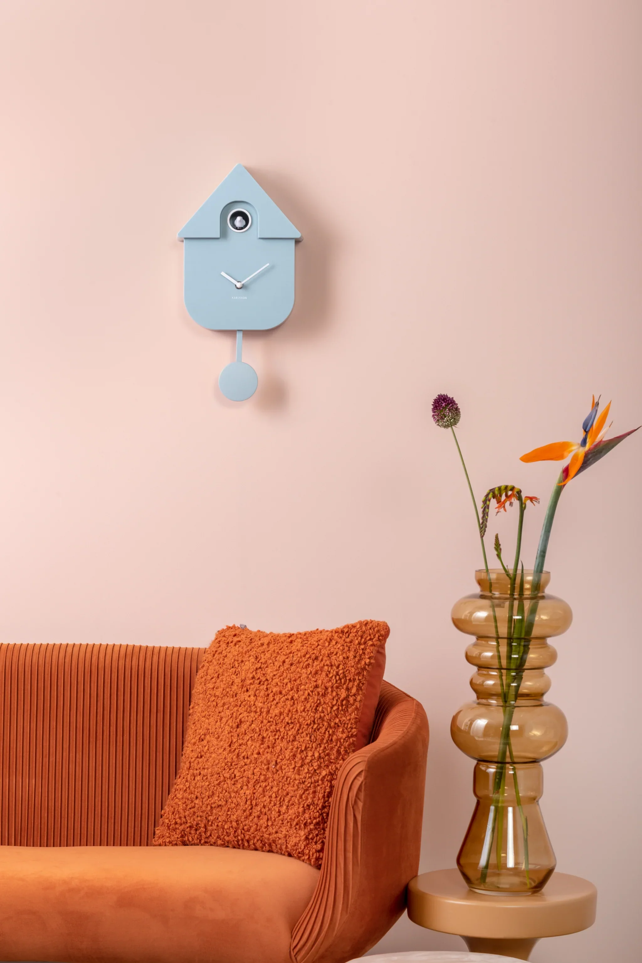 Modern Cuckoo Clock - Soft Blue - Image 3