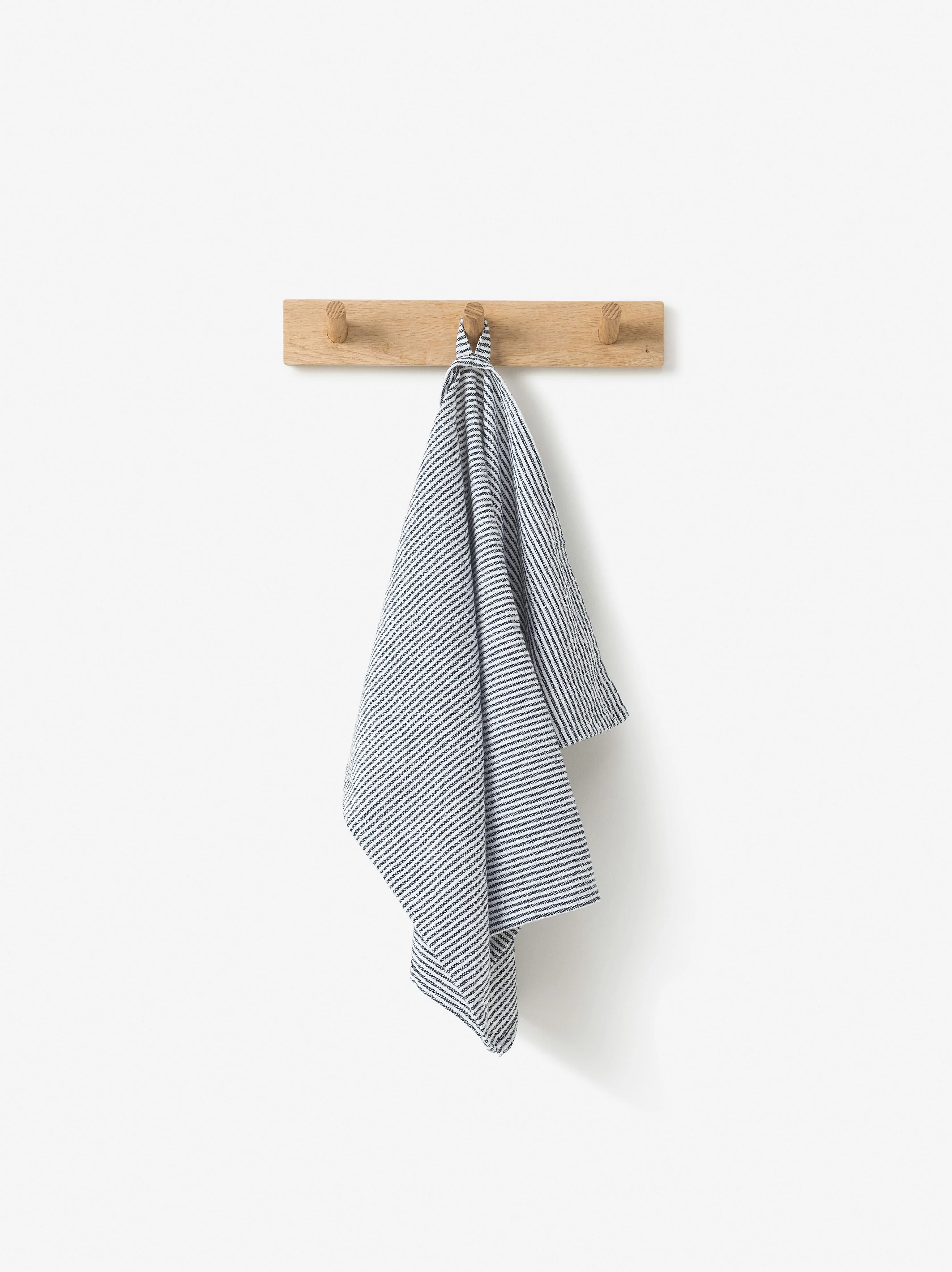 Stripe Cotton Tea Towel - Navy - Image 2