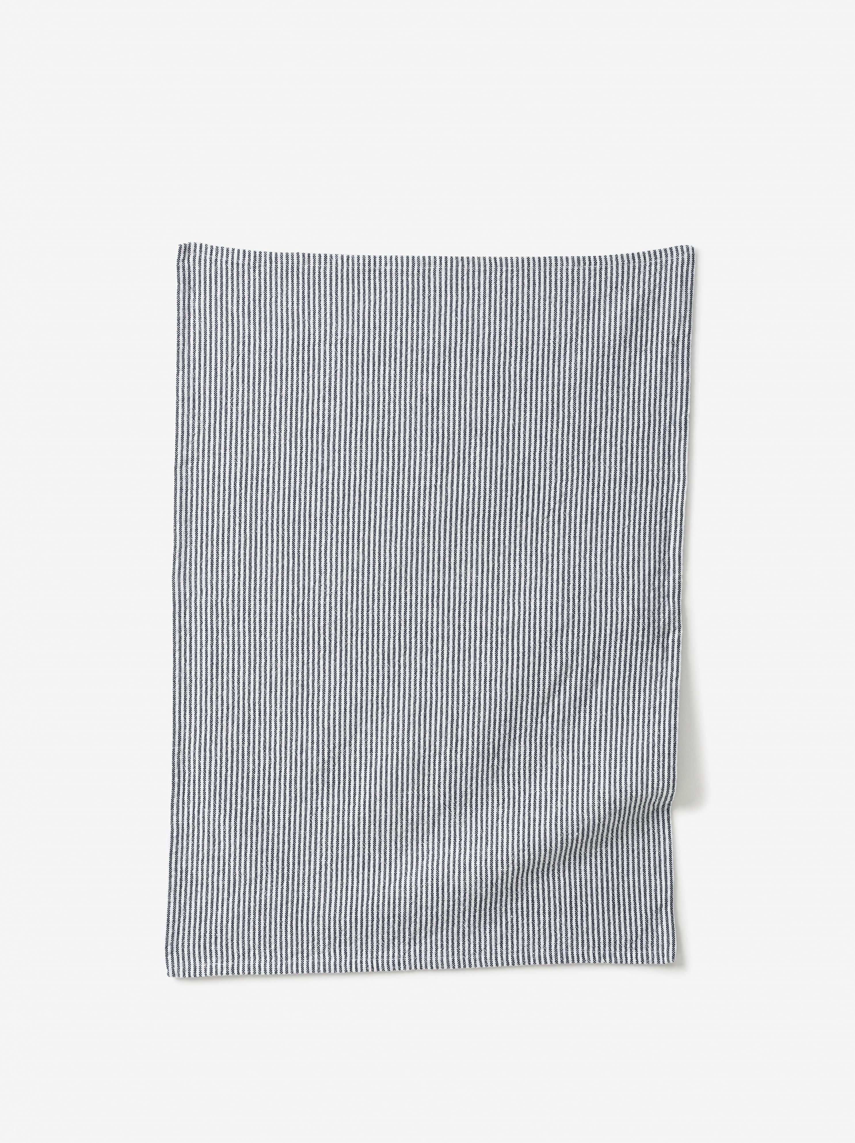 Stripe Cotton Tea Towel - Navy - Image 3