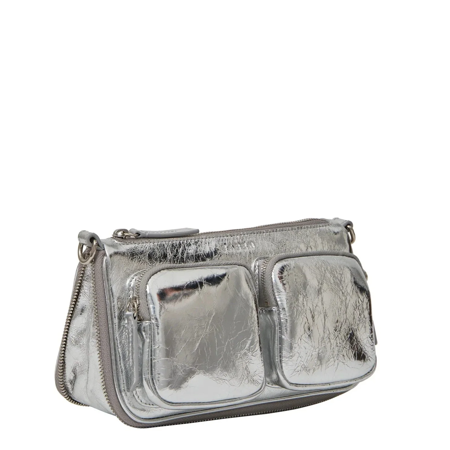 Nina Crossbody - Silver Crinkle - Image 6