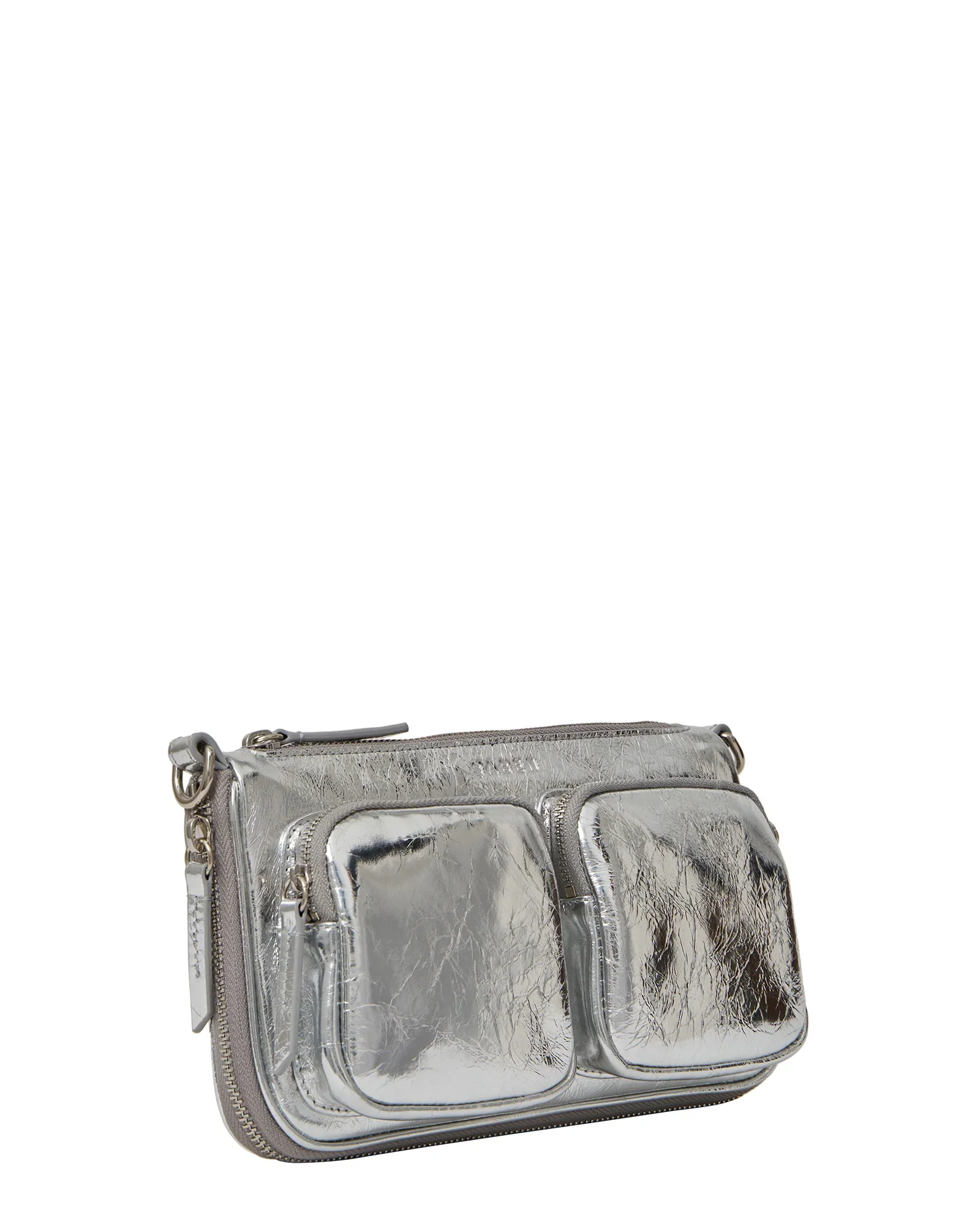 Nina Crossbody - Silver Crinkle - Image 7