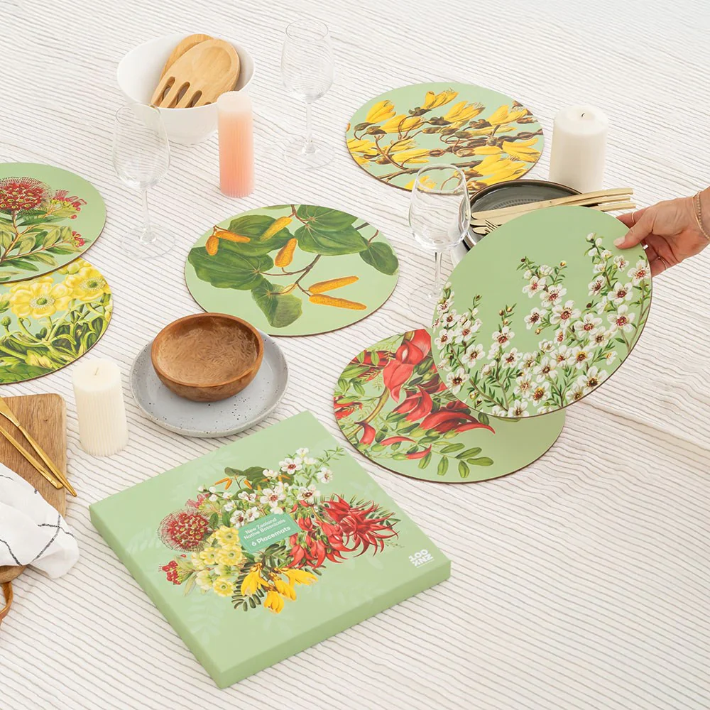 NZ Native Botanical Placemats Box of 6 - Image 2