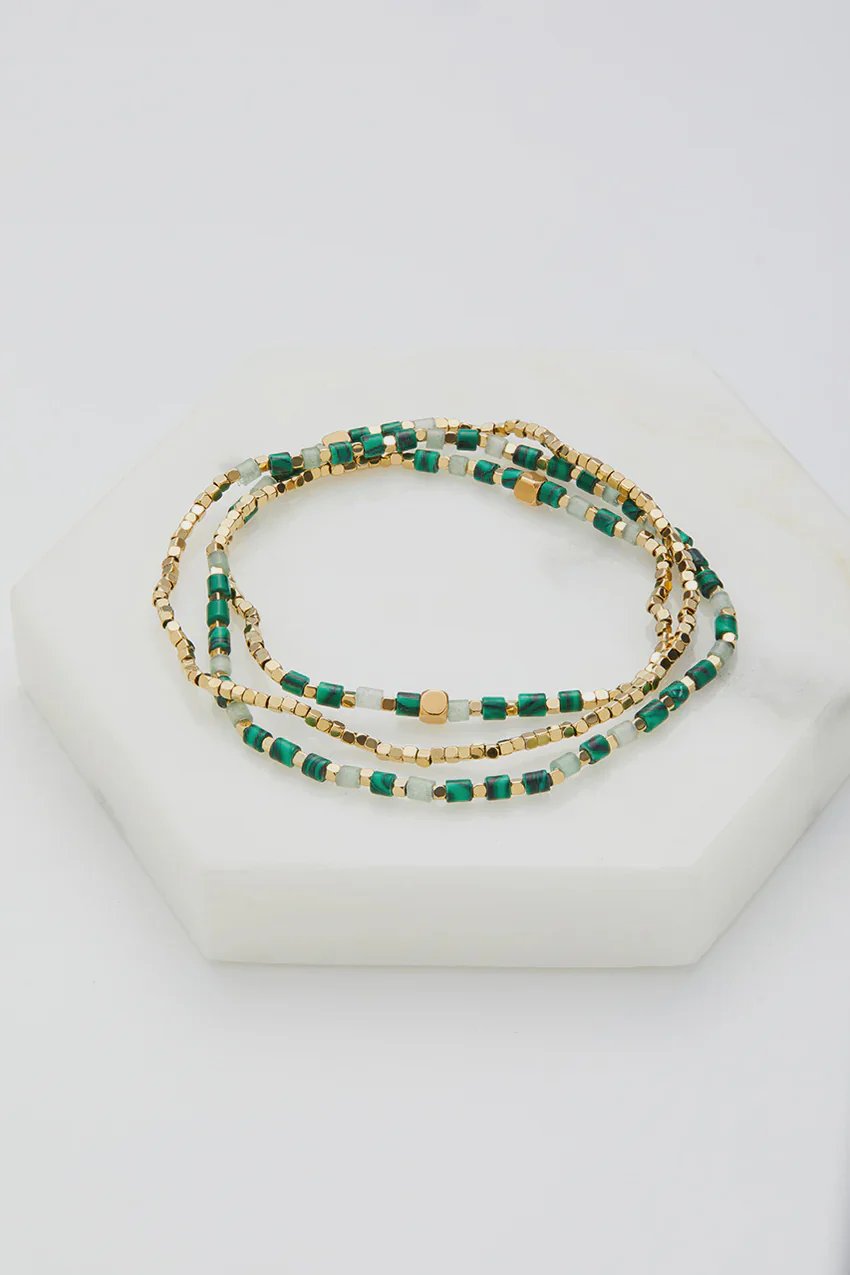 Ophelia Wrap Stretch Bracelet - Jade