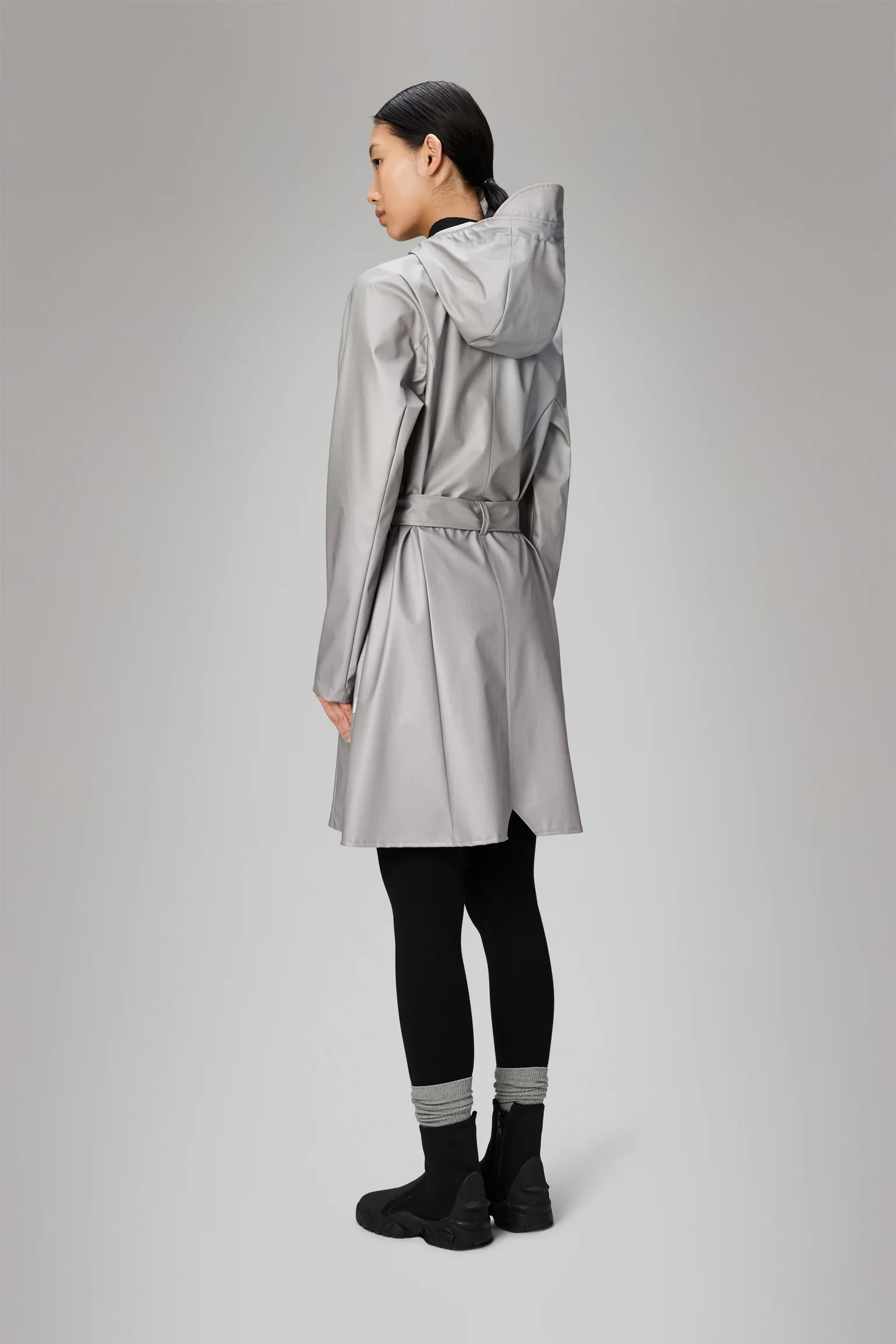Rains Curve Long Jacket W3 - Nimbus - Image 4