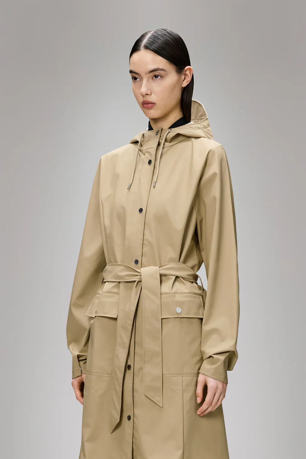 Rains Curve W Jacket - Sand - Image 2