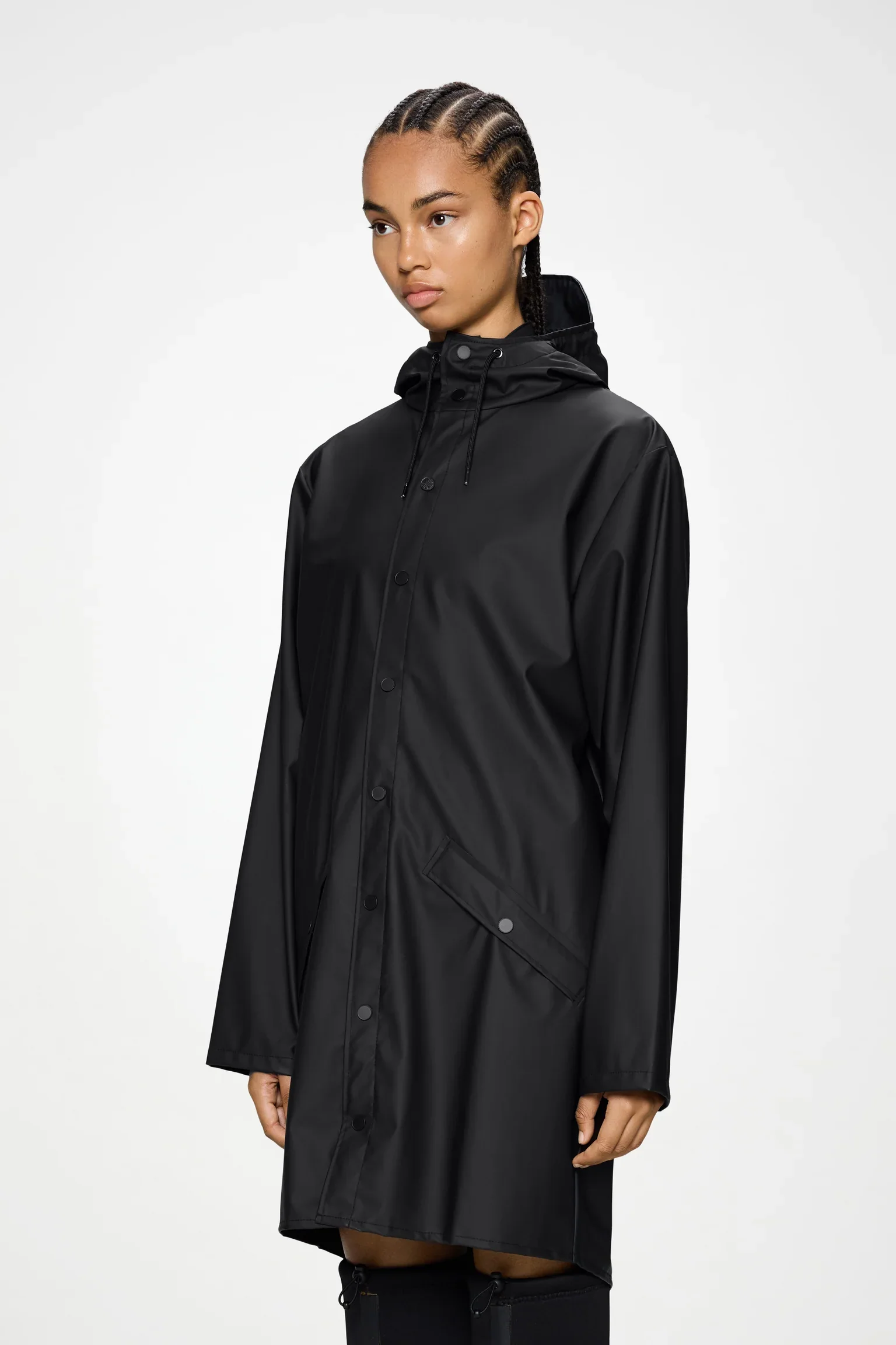 Rains Long Jacket - Black - Image 2