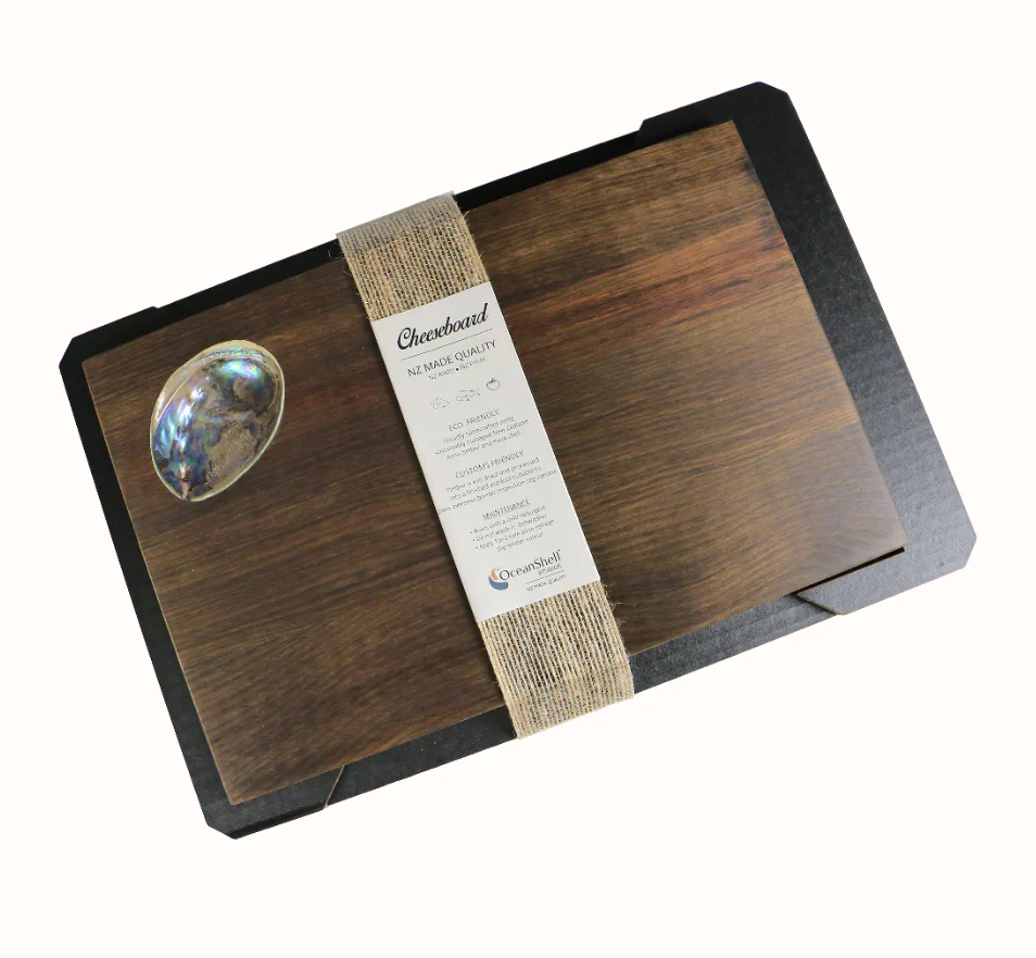 Rimu Cheese Board - Small Paua Shell