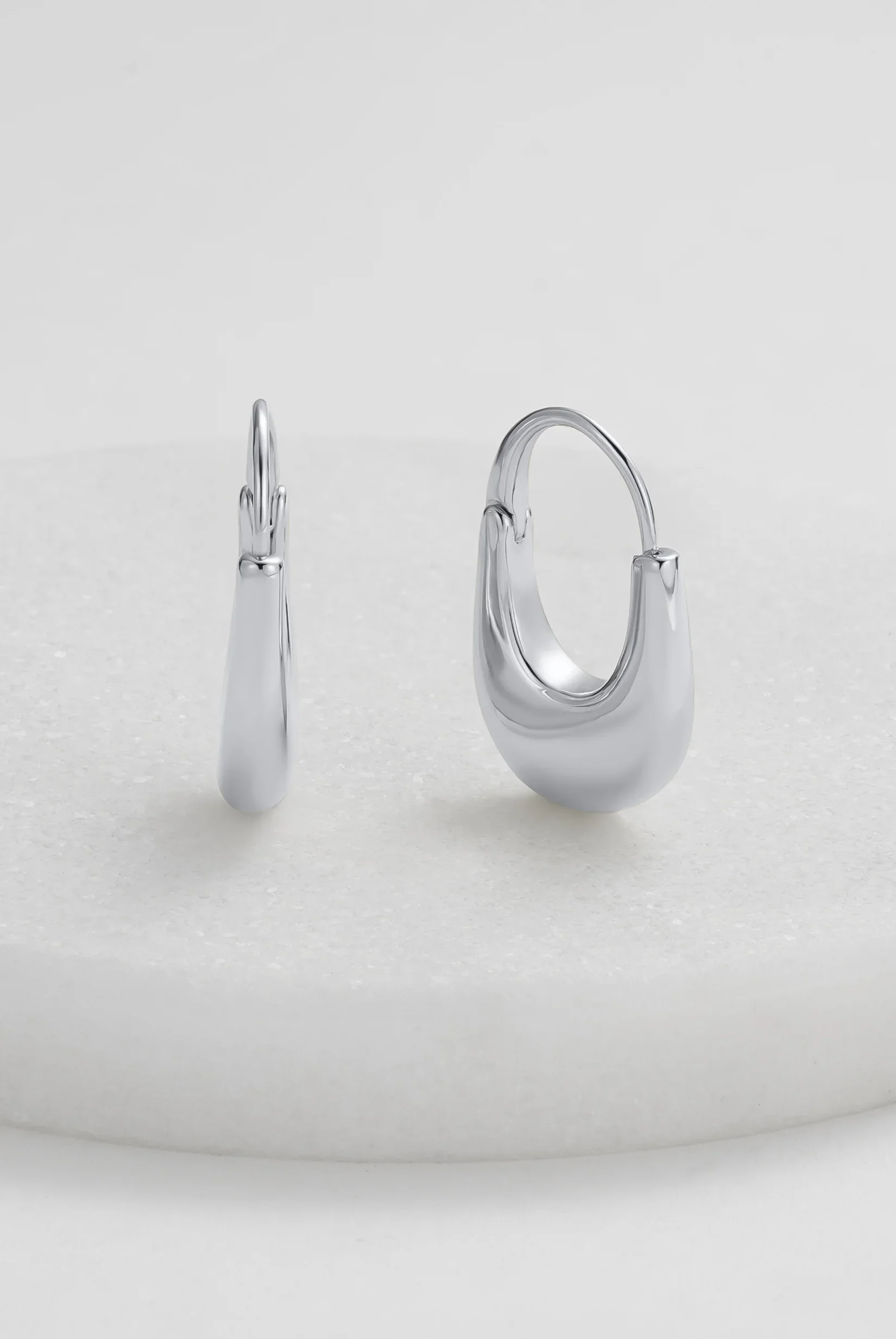 Sienna Hoop - Silver - Essential Earring - Image 5