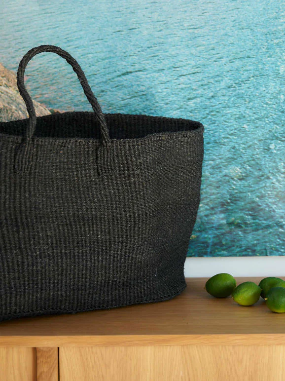 Sisal Oval Basket - Charcoal - Image 2