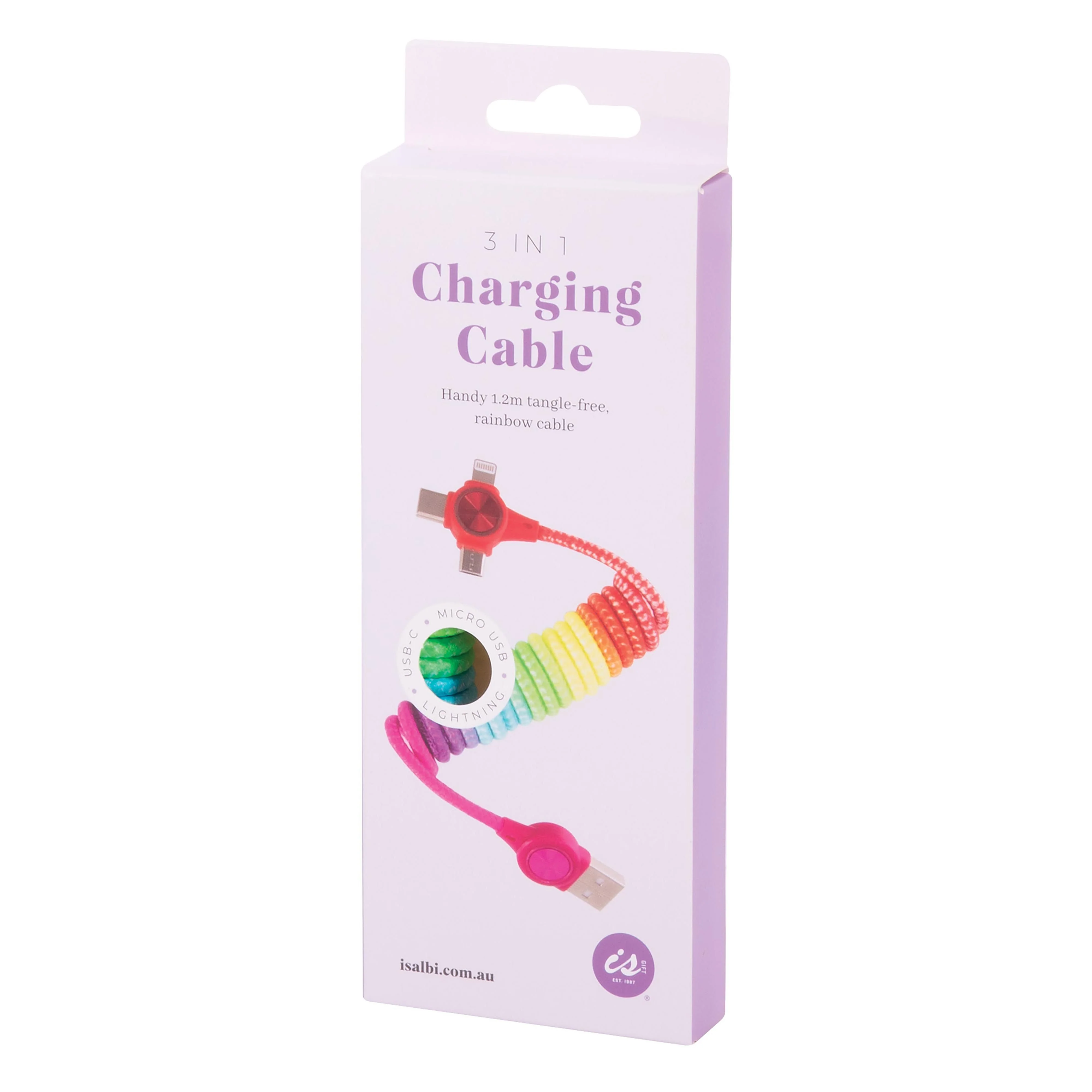 Rainbow Spring 3 in 1 Charging Cable