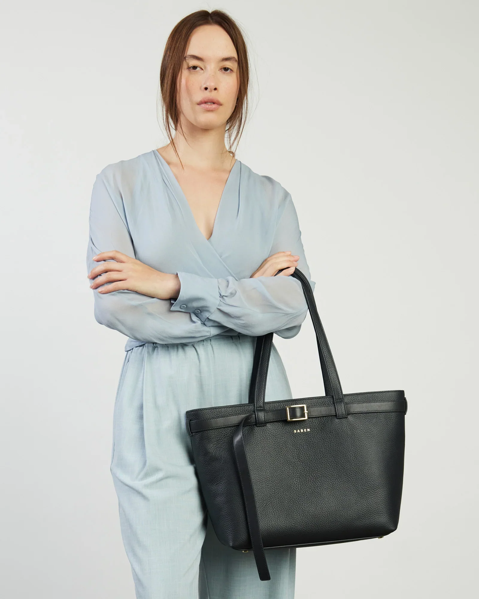 Tabby Shoulder Bag Black + Bronze - Image 7