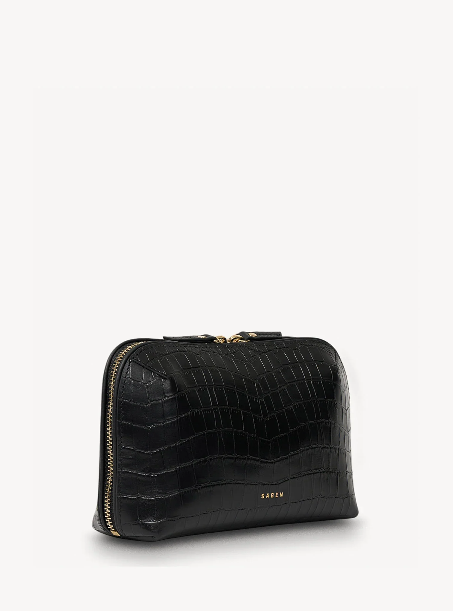 Tate Tech Pouch - Black Croc - Image 2