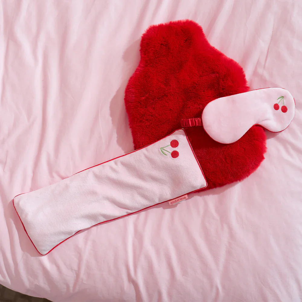 Velvet Eye Mask - Cosy Luxe - Cherry - Image 6