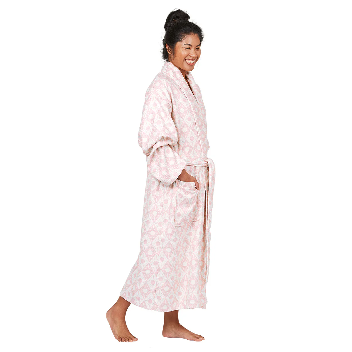 Waffle Robe M/L Diamond Pink - Image 5