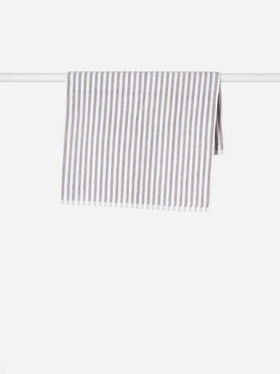 Wide Stripe Towel Range - Grey - Image 4